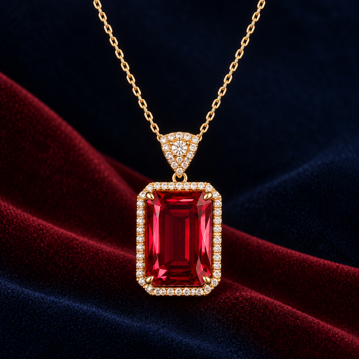 Kırmızı Turmalin Tasarım Kolye tasarım referansı